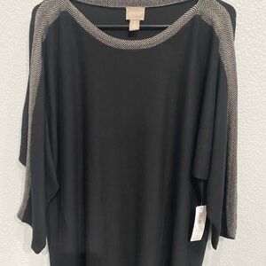 Chicos Embellushed Sweater Top / New With Tags / size 3